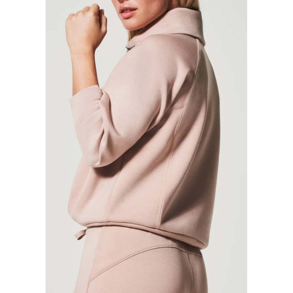 NWT SPANX AirEssentials Half Zip Sweatshirt Women's Large Coastal Pullover Lunar - Picture 5 of 10
